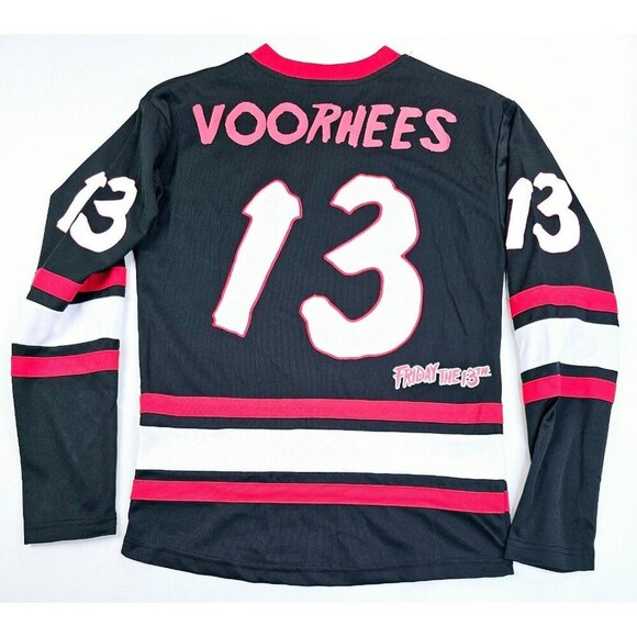 Friday The 13th Size XS Mens Long Sleeve Black Hockey Jersey Jason Voorhees - Picture 2 of 9